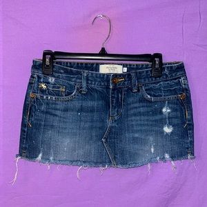 Denim Abercrombie & Fitch Mini Skirt